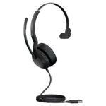 Jabra Evolve2 50 Mono Corded USB-A Headset - UC - Full View - 25089-889-999