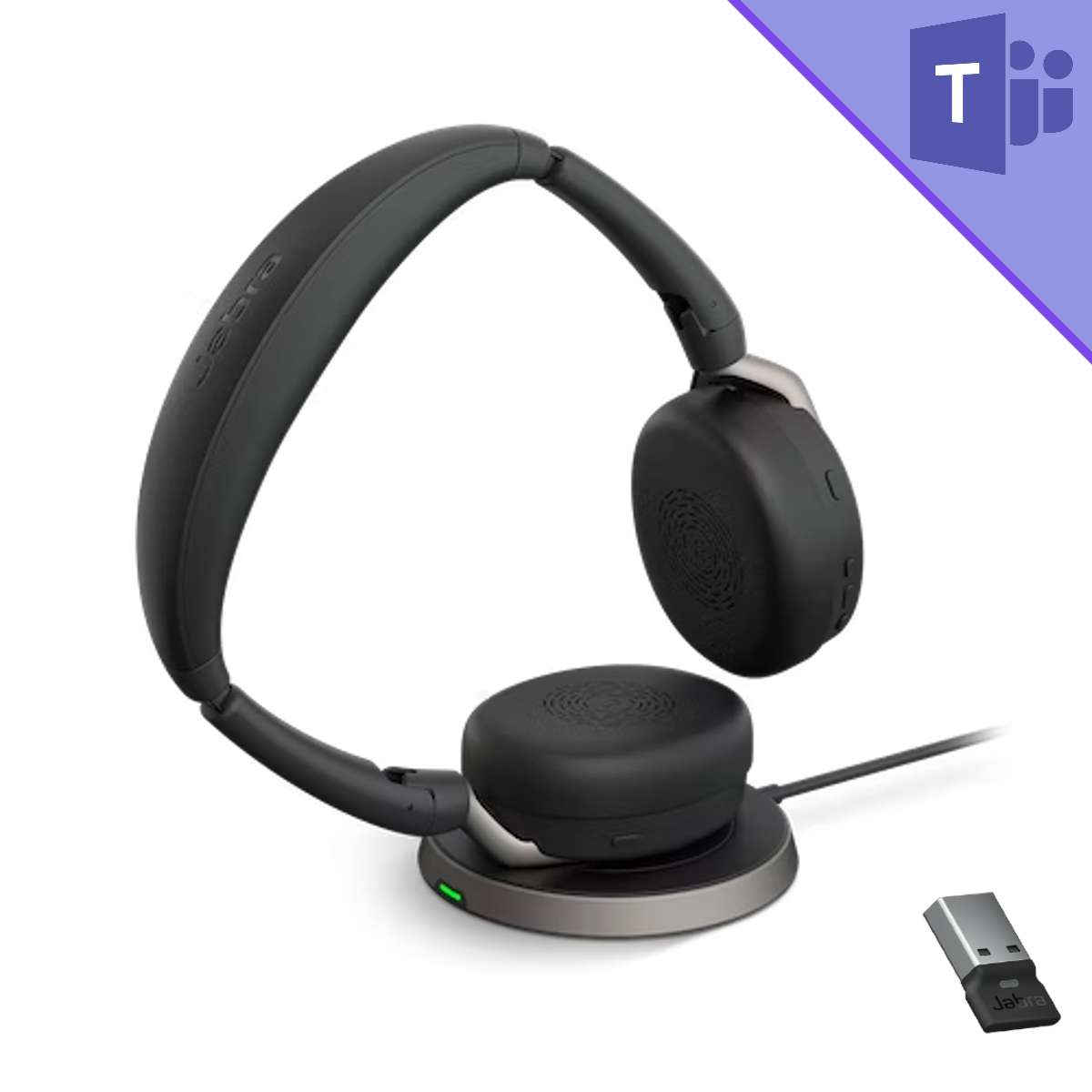 Jabra Evolve2 65 Flex Headset with Wireless Charger - USB-A - MS Teams - 26699-999-989-01
