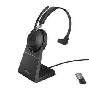 Jabra Evolve2 65 Mono UC Headset with Stand - Black - USB-A - 26599-889-989