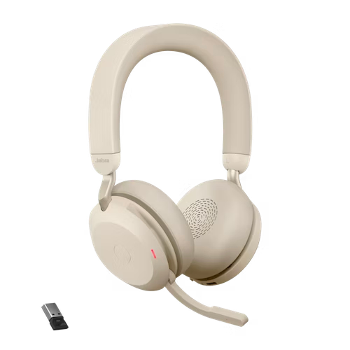 Macondo Networks | Jabra Evolve2 | Headset Bluetooth UC 380A Stereo USB-A Adapter |Beige With (27599-989-998) Link 75