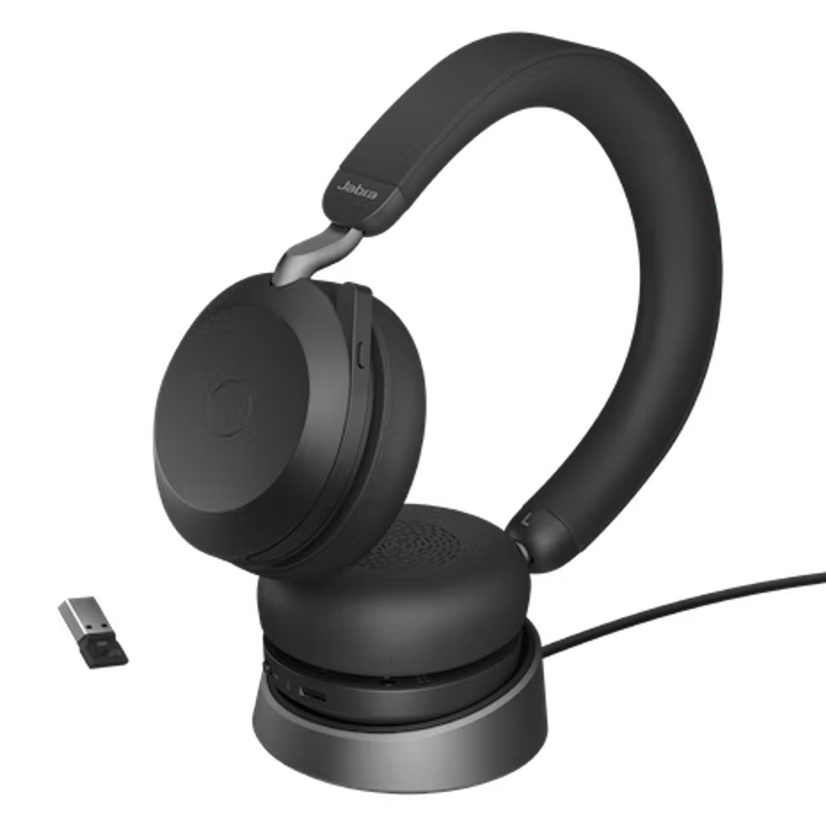 Jabra Evolve2 75 UC Headset with Stand - Black - USB-A - 27599-989-989
