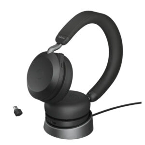 Jabra Evolve2 75 UC Headset with Stand - Black - USB-C - 27599-989-889