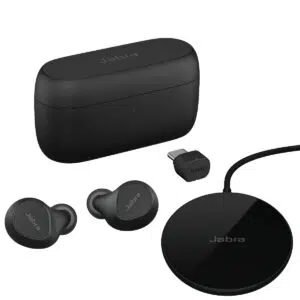 Jabra Evolve2 Buds UC with Link 380 USB-C. Charge Case and Wireless Charging Pad