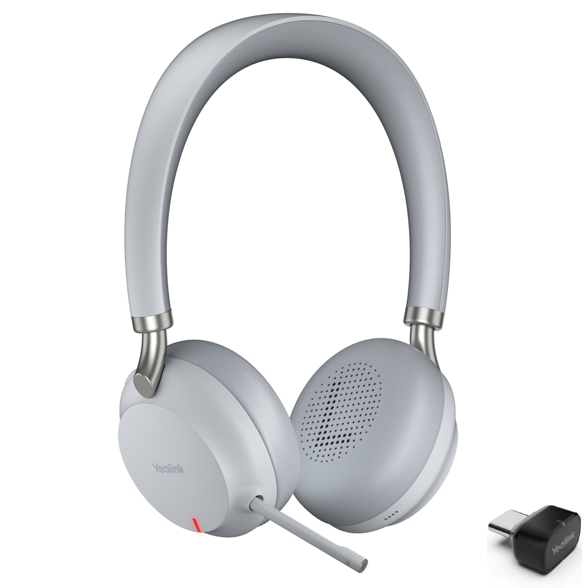 Yealink BH72 Lite UC Stereo Headset with BT51 USB-C Adapter - Light Gray - 1208608