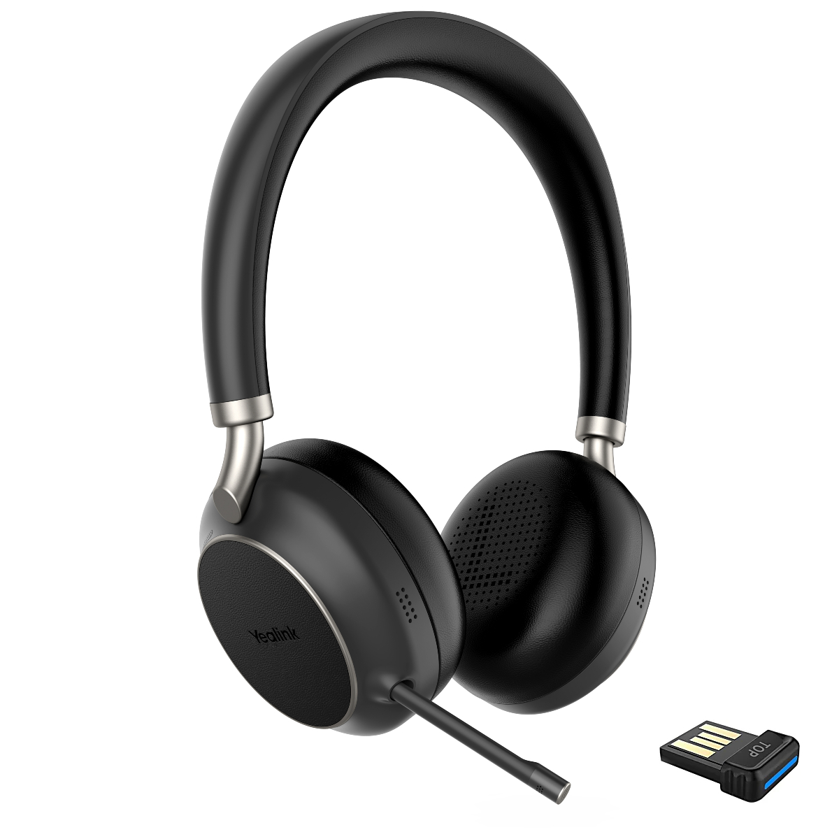 Yealink BH76 UC Stereo Headset with BT51 USB-A Adapter - Black - 1208621